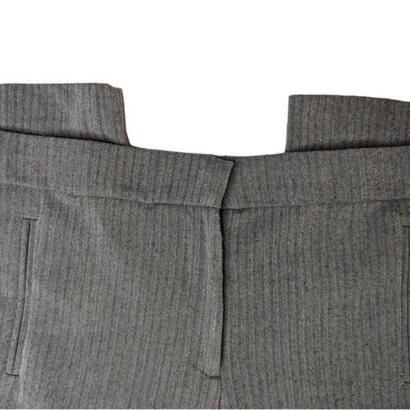 Women's David Dart Gray Herringbone Cropped Straight Legs Pants, Size 12 - Picture 3 of 6